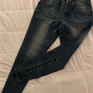 Skinny Fit Dark Rinse Jeans